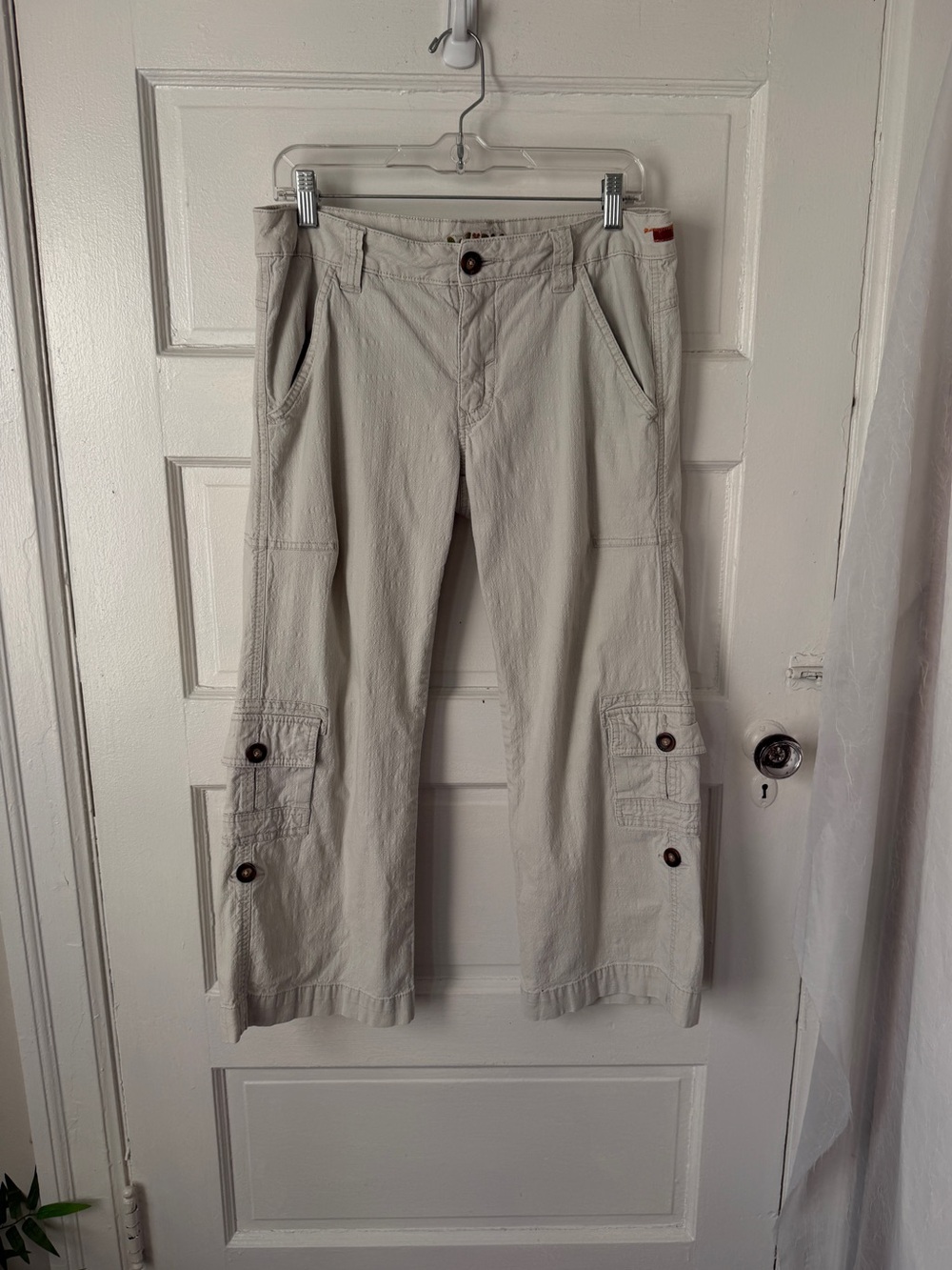 WORN Y2K Cargo Pants Cropped Utility Handcrafted Relaxed Cotton Gorpcore 8